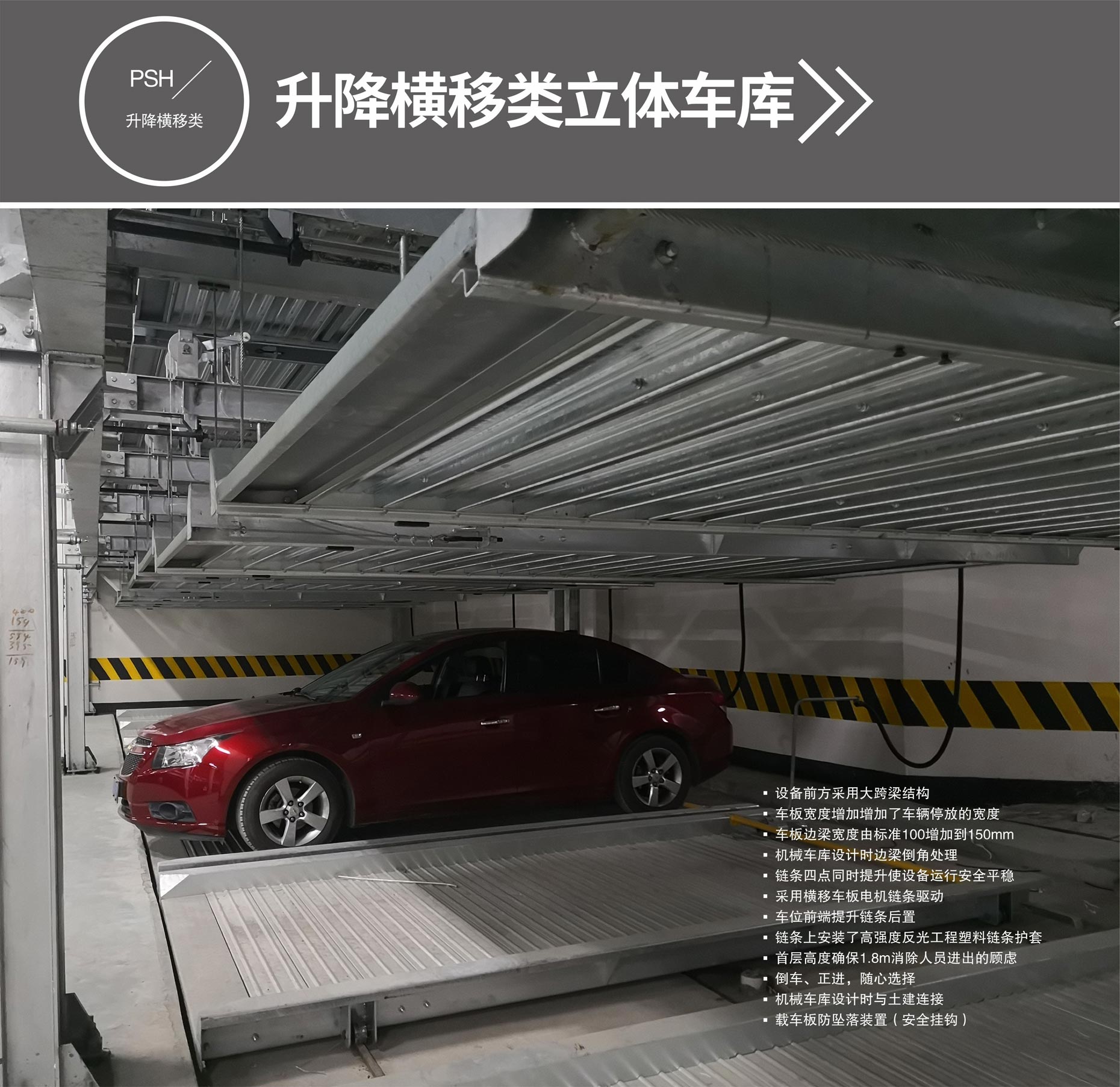 三層PSH型機(jī)械停車位二手升降橫移式立體車庫(kù)